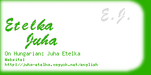 etelka juha business card